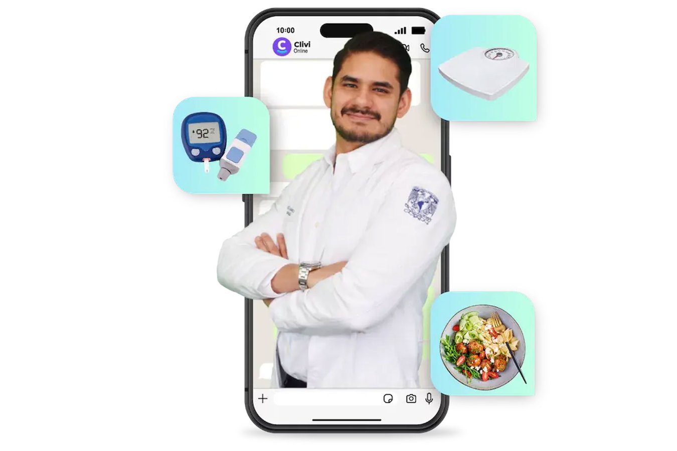 Paciente con seguimiento digital de su plan de salud